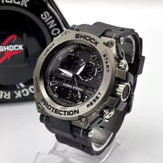 Relógio Masculino Esportivo Militar Anti-Shock Steel à Prova D'Água